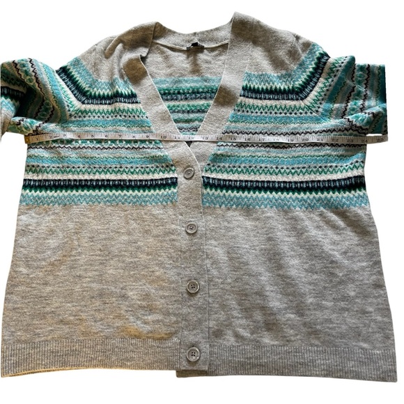 Talbots Plus Fair Isle Button Down Sweater Cardigan Size 1X - Picture 7 of 10